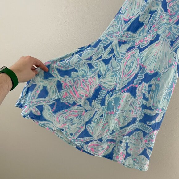 Lilly Pulitzer Patterson Linen Sleeveless Dress Into The Blue Size XS - Picture 5 of 6